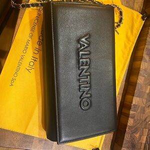Valentino black leather purse